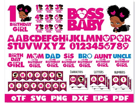 Boss Baby Girl Birthday Bundle Boss Baby Girl Font Boss Baby Etsy