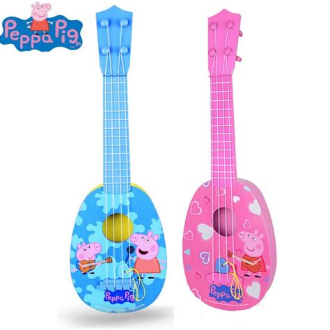 Peppa George Pig guinea pepa pig Musical Instruments Toys Ukulele Guitar Education For Children ...