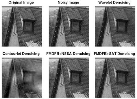 Performance of denoising algorithms on gray scale image (cropped ...