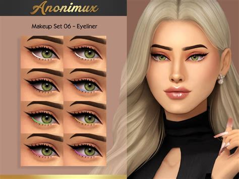 Anonimux Simmer S Makeup Set 06 Eyeliner Sims Sims 4 Cc Makeup