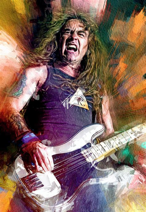 Steve Harris Iron Maiden Mixed Media By Mal Bray