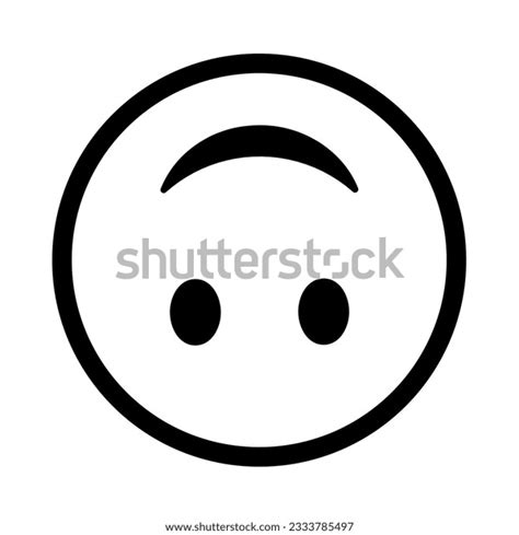 Emoticon Upsidedown Face Emoji Outline Isolated Vetor Stock Livre De