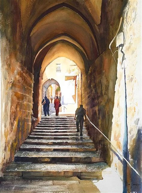 Beni Gassenbauer Watercolors City Painting Shadow Painting Art