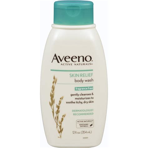 Aveeno Active Naturals Skin Relief Body Wash Fragrance Free 12 Ounce