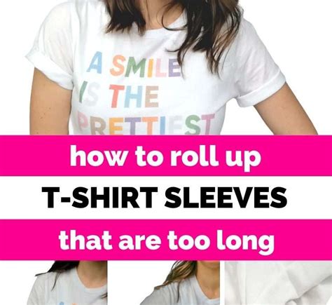 How To Roll Up T Shirt Sleeves That Are Too Long Easy Fashion For Moms