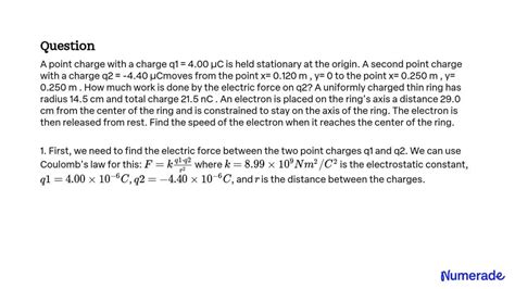 Solved A Point Charge With A Charge Q1 400 Î¼c Is Held Stationary