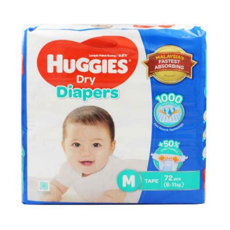 Huggies Dry Diaper M Kg Pcs Malaysia Tanbinas Online