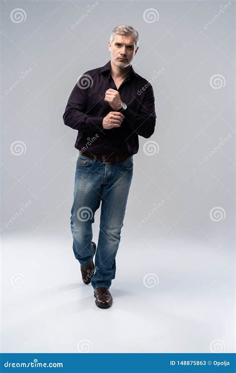 Happy Mature Businessman Isolated Over White Background Stock Image