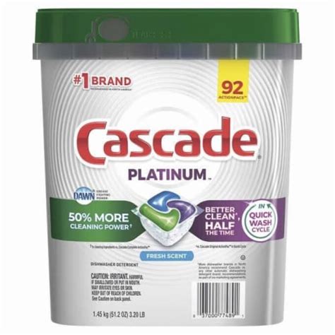 Cascade Platinum Dishwasher Pods Fresh 92 Count 92 Count QFC