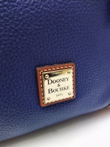 Dooney Bourke Janine Cobalt Blue Pebbled Leather Top Handle Satchel