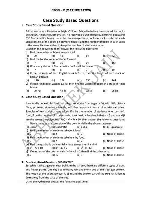 Solution Case Study Based Questions Studypool