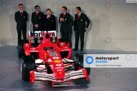 Key Personnel At The Unveiling Of The New Ferrari F In Maranello L