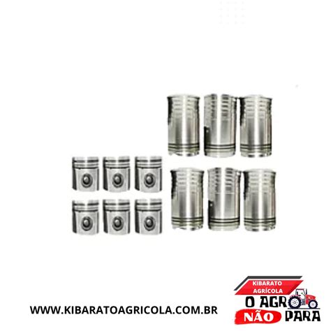 KIT 6 CAMISA 6 PISTÃO 6 JG ANÉIS MOTOR 6 CILINDRO SISU ORIGINAL