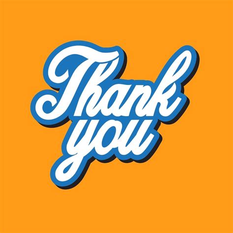 Premium Vector Thank You 3d Typography Text Design