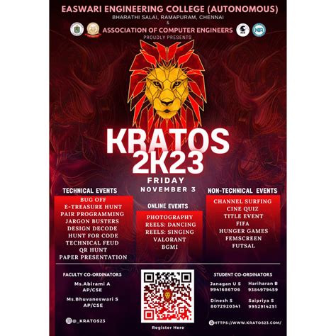 KRATOS 2K23 SRM Easwari Engineering College