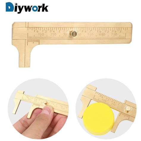 Diywork Mm Brass Sliding Gauge Ruler Micrometer Mini Sliding