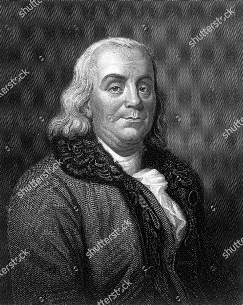 Engraving Benjamin Franklin 17061790 American Philosopher Editorial