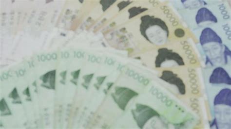 Korean Money Stock Video Footage for Free Download