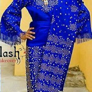 Embellished Aso Oke Fabric With Option For Gele Headgear Ipele