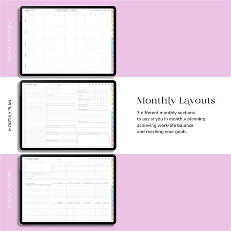 2024 Digital Planner Undated Goodnotes Planner Minimal Daily Weekly