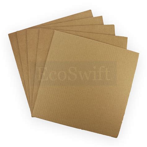 5 12x12 Ecoswift Corrugated Cardboard Pads Filler Inserts Sheet 1 8 Thick 12x12 Ebay