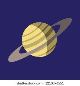 Saturn Planet Logo Design Stock Vector (Royalty Free) 1210376551 ...