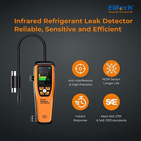 Elitech HVAC Refrigerant Leak Detector 10 Yrs Infrared Sensor Life