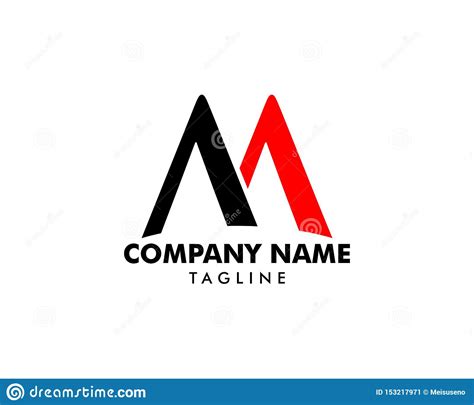 Initial Letter M Logo Template Design Stock Vector Illustration Of