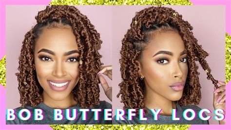 Customize Repair Crochet Butterfly Locs For Short Bob W Niseyo Hair