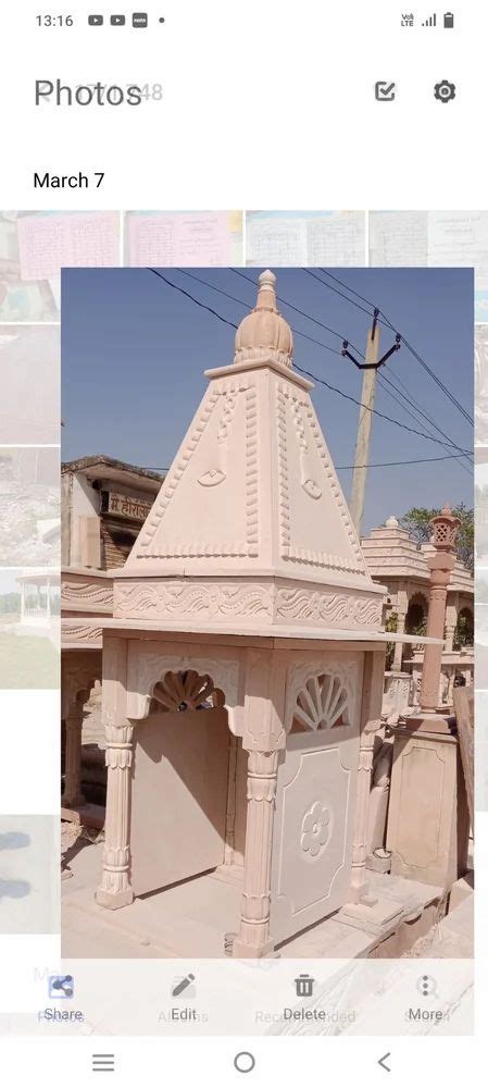 Sandstone Temple At Red Stone Temple In Dausa Id