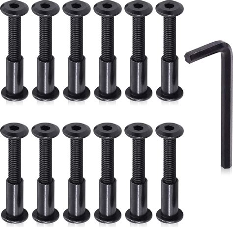 Hilitchi M6 Hex Drive Socket Cap Bolts Kit Countersunk Head Screws Bolts Dowel