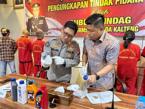 Polda Kalteng Sita Ribu Lebih Botol Oli Palsu Pemilik Toko Jadi