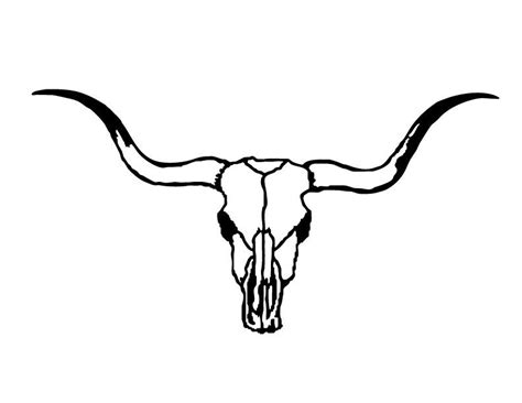 bull Skull clip Art | Longhorn Drawing http://www.naturalrockdesigns.com/domestic-animals ...