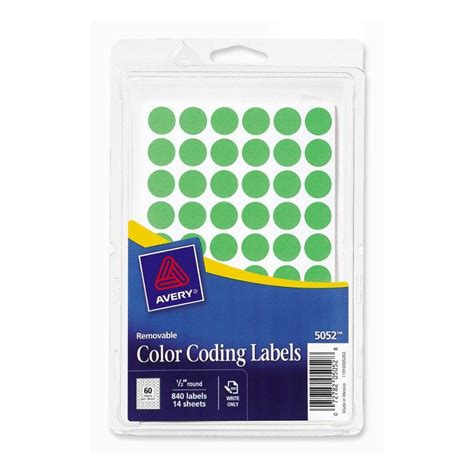 Neon Green Color Coding Labels – 1/2″ Round | Office Systems Aruba