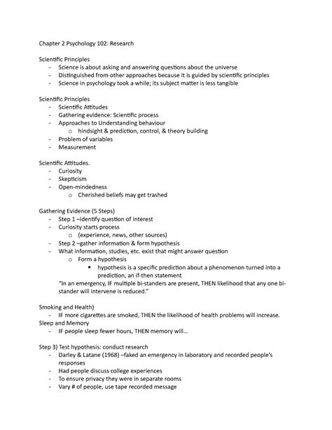 Chapter 2 Psychology 102 Chapter 2 Psychology 102 Research