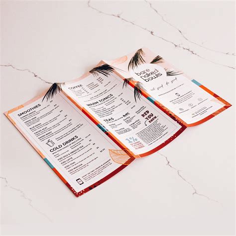 Together Menu Design Bare Naked Bowls