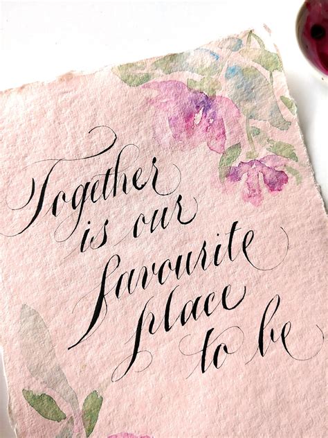 Custom Calligraphy Quote With Watercolor Art Poem Verse | Etsy Canada