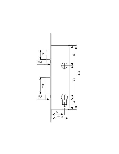 CERRADURA 2210 20 AI INOX TESA RESBALON PALETON