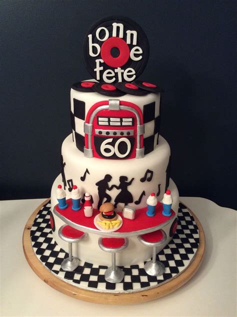 50s Cake Themed Birthday Cakes 50s Cake Diner Cake