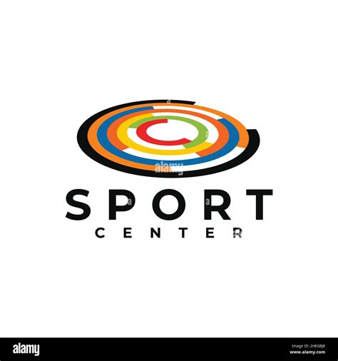 Sport center with colorful circle vector logo design Stock Vector Image & Art - Alamy