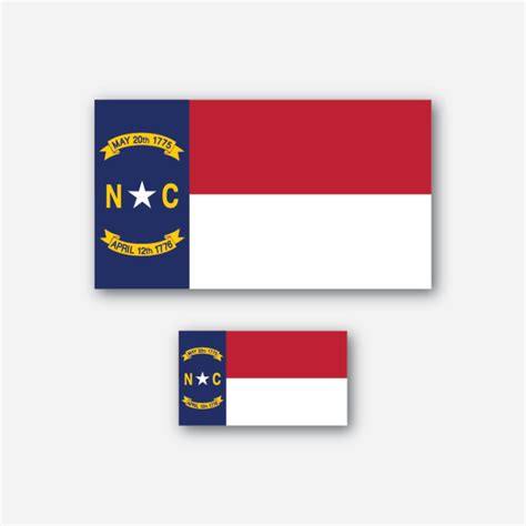 North Carolina Flag – Sticker – Metal the Brand