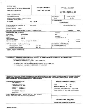 Fillable Online Dnr State Oh FORM 51 REVISED 2185 OWNER NAME Dnr