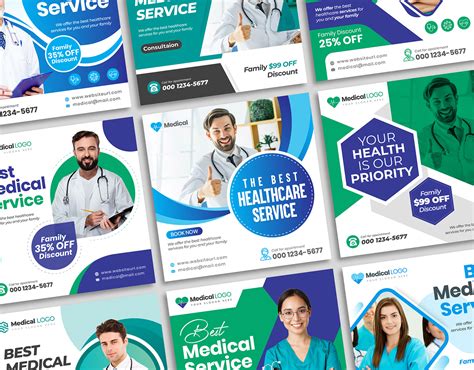 Healthcare Medical Social Media Post Design Template On Behance