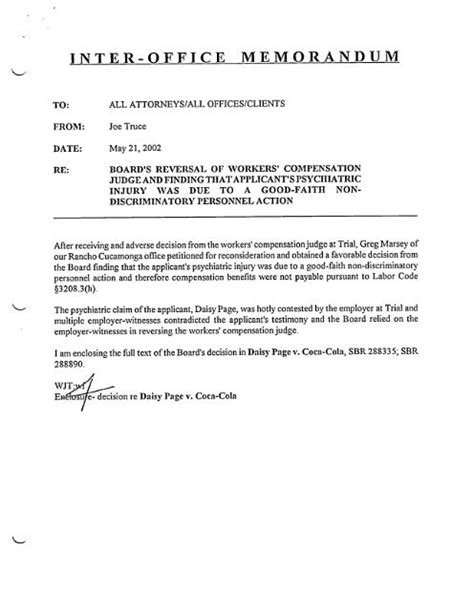 Interoffice Letter