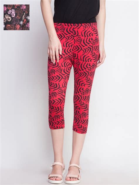 Buy Dollar Missy Pack Of 2 Printed Capris Capris For Women 2204153