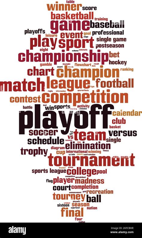 Playoff Word Cloud Concept Collage Made Of Words About Playoff Vector