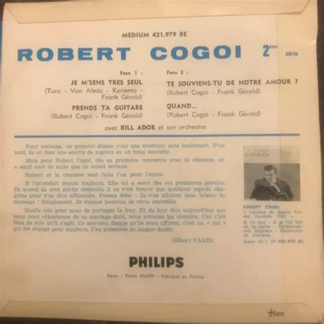 45 T ROBERT Cogoi Je m sens très seul 1963 EUR 3 50 PicClick FR