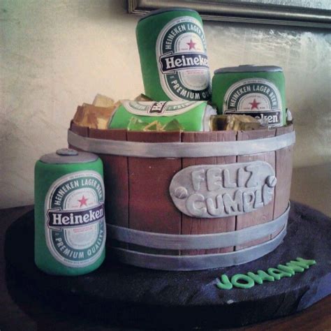 Heineken Beer Cake Beer Themed Cake Beer Mug Cake Birthday Beer Cake