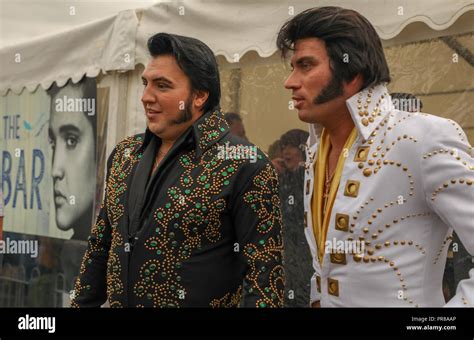 Porthcawl, Wales, UK. 30th September 2018.Elvis impersonators, Phoenix ...