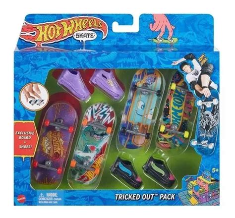 Pack Patinetas Para Dedos Fingerboard Hot Wheels Tony Hawk Env O Gratis